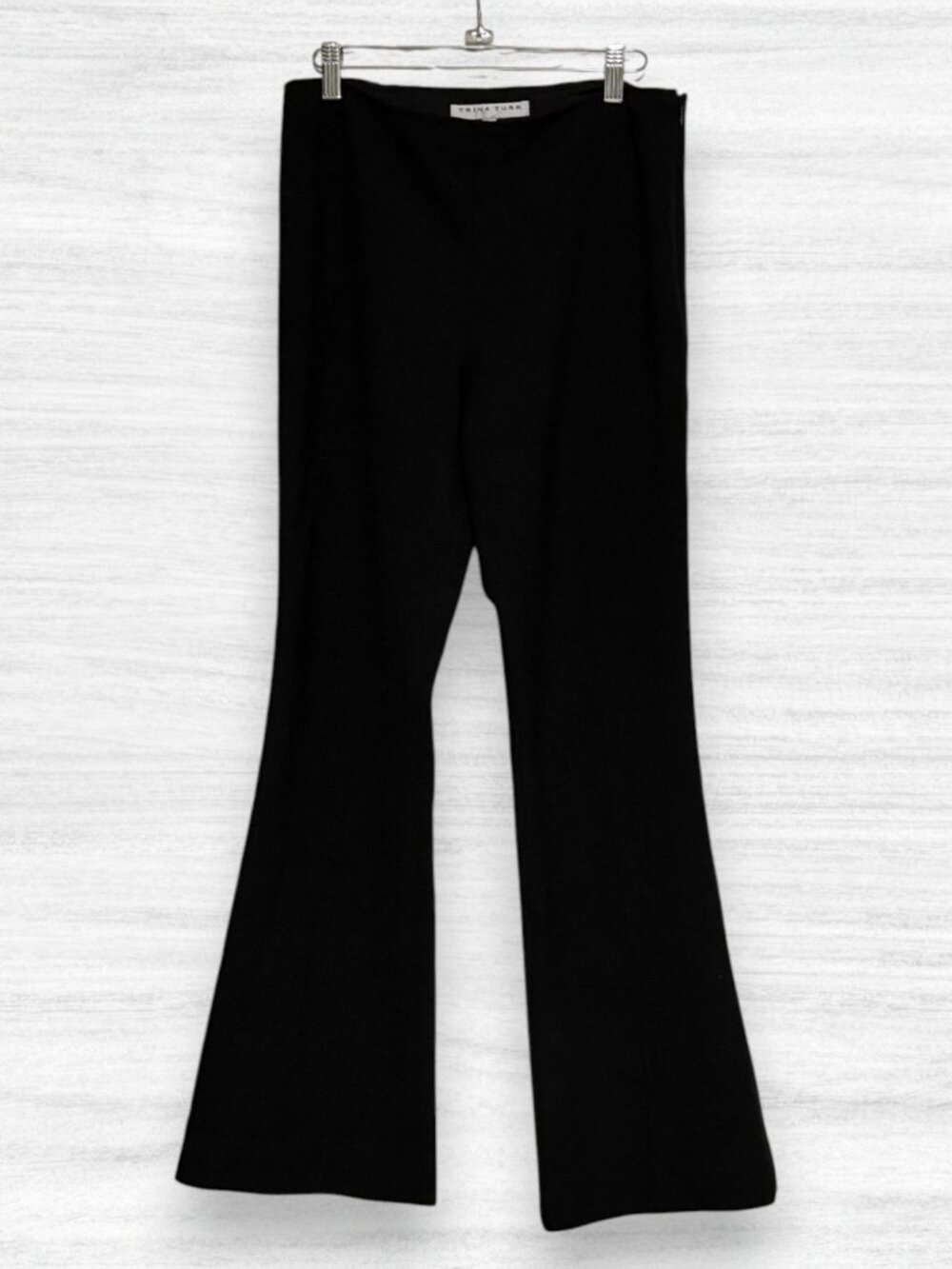 Trina Turk Jacoba Colette Doubleluxe Black Flare Pants Trousers Womens Size 6